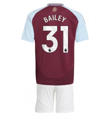 Aston Villa Leon Bailey #31 Hemmatröja Barn 2024-25 Kortärmad (+ Korta byxor)